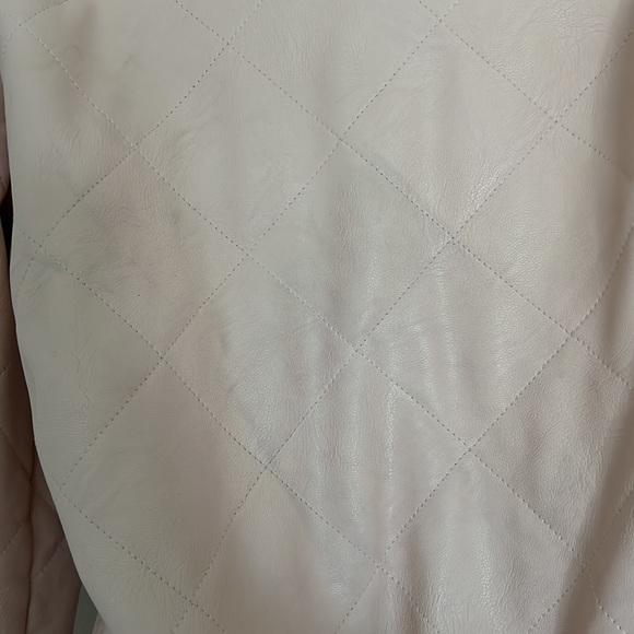 Cavalini Blush Vegan Leather Bomber Jacket - Picture 4 of 10